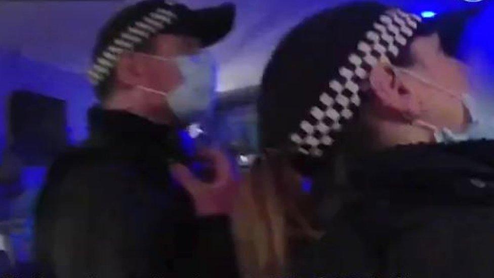 West Midlands Police officers from force footage