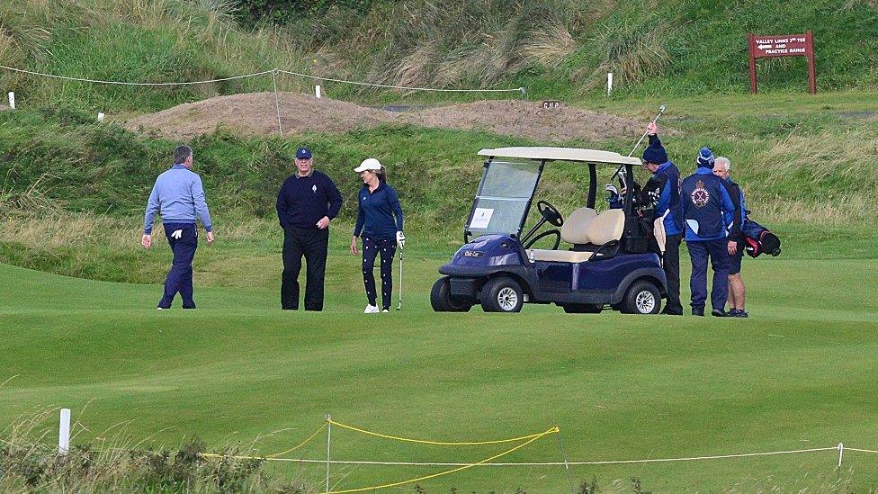 Prince Andrew at Royal Portrush golf course