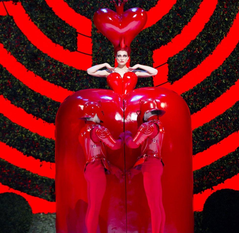 Zenaida Yanowsky as the Red Queen