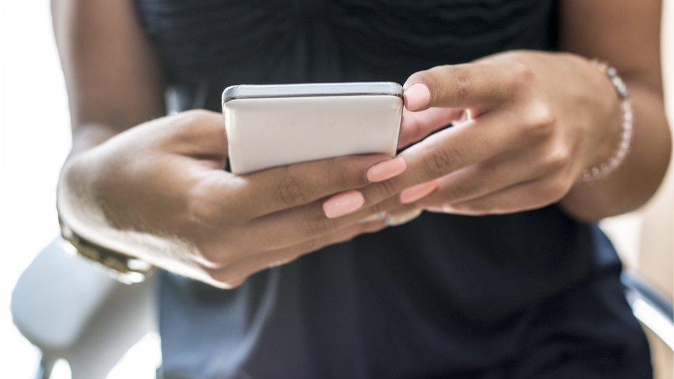 Woman using a mobile phone