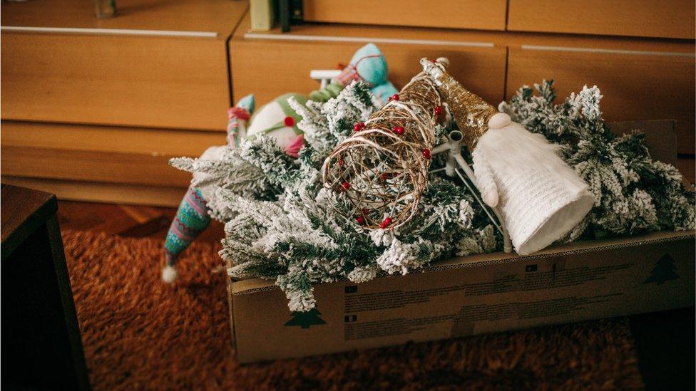 Decorations in box
