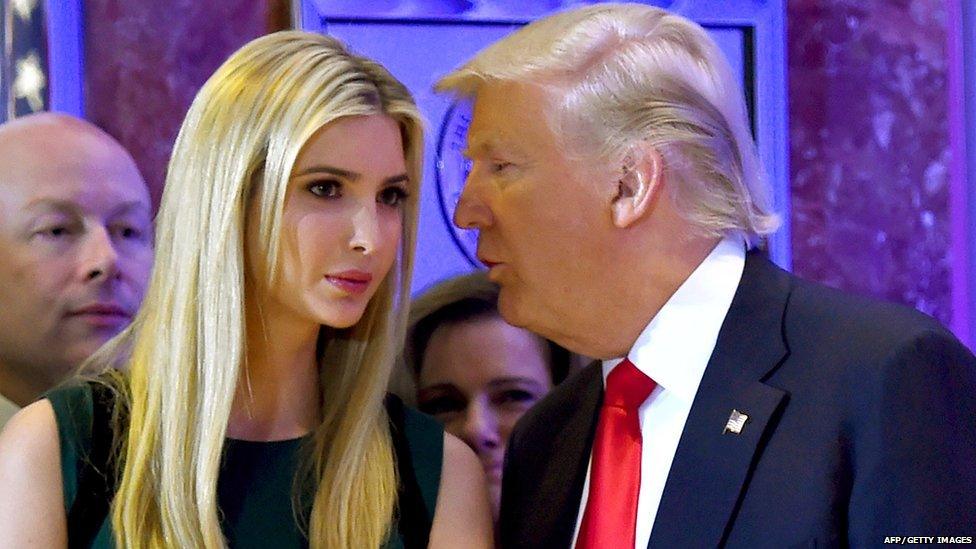 Ivanka Trump with her dad, US President Donald Trump