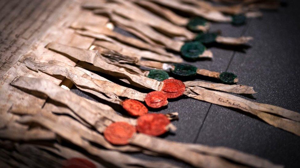 Wax seals on the declaration of arbroath