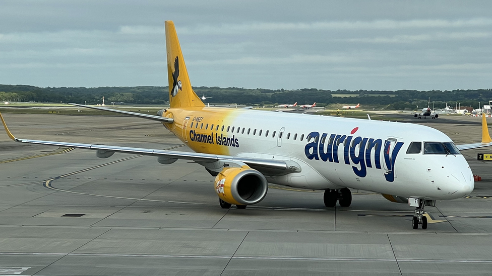 Aurginy aircraft on runway