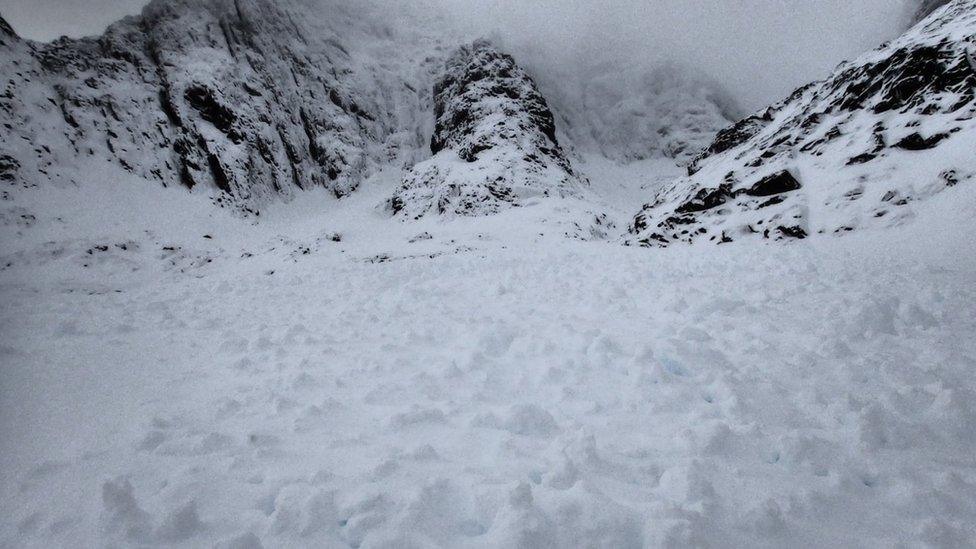 Avalanche debris