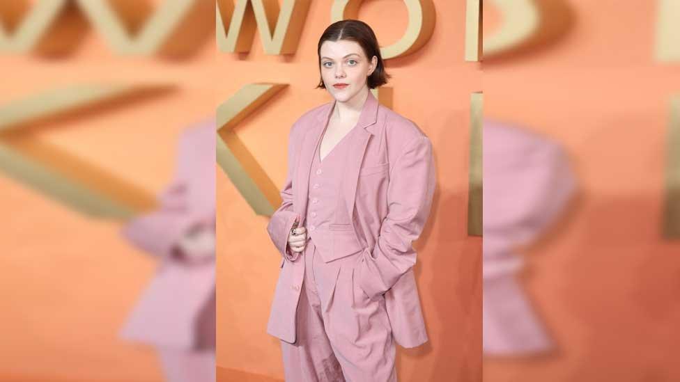 Georgie Henley at The Woman King UK Gala Screening in October 2022