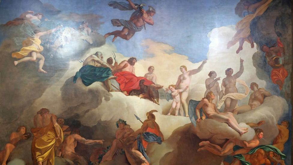 Louis Chéron’s Venus interceding with Jupiter on behalf of her son, Aeneas - after restoration