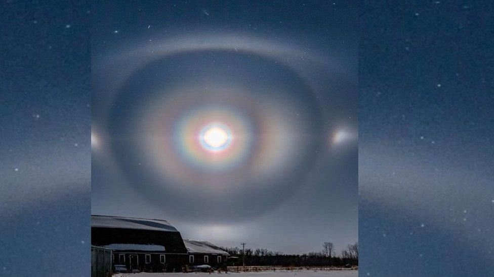 Moon dogs and halos in Manitoba