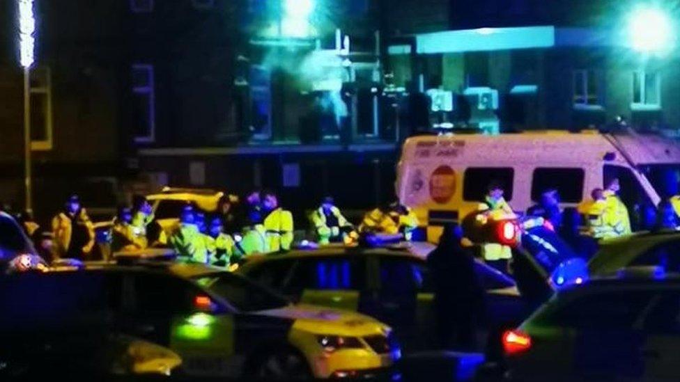 Police on North Drive, Great Yarmouth on Saturday night