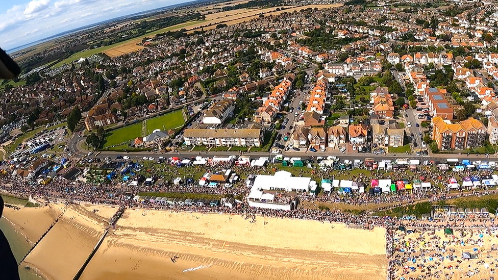 Clacton Airshow aerial view