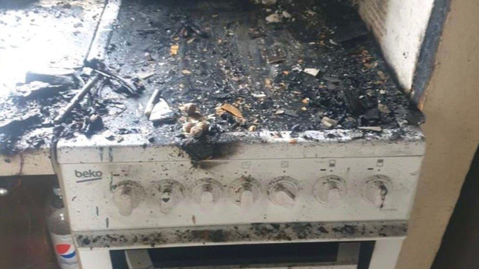 Burnt stove