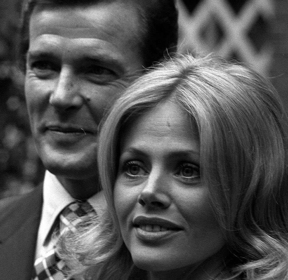 Sir Roger and Britt Ekland