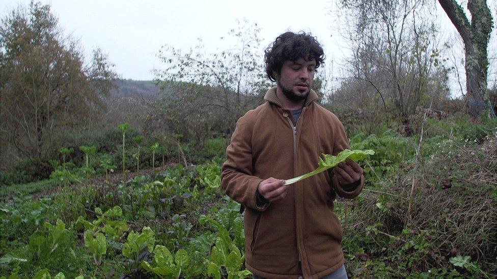 Javi Fernandez with vegetables