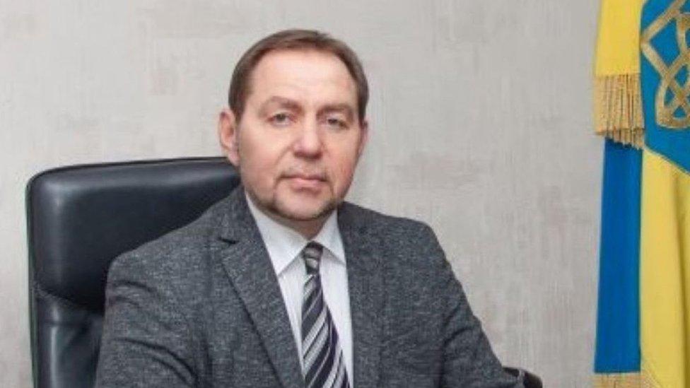 Photo of Dniprorudne mayor Yevhen Matveyev, provided by Ukrainian Foreign Minister Dmytro Kuleba