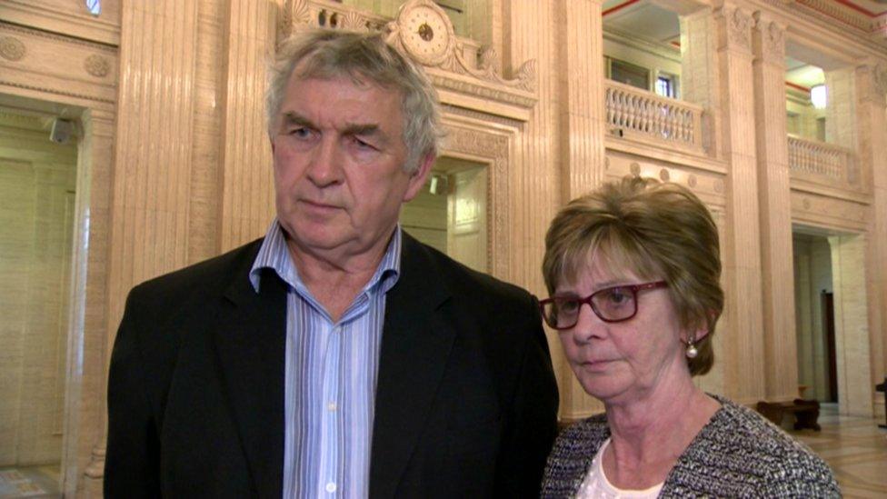 Tommy Doherty and Margaret Love attended Monday's meeting at Stormont