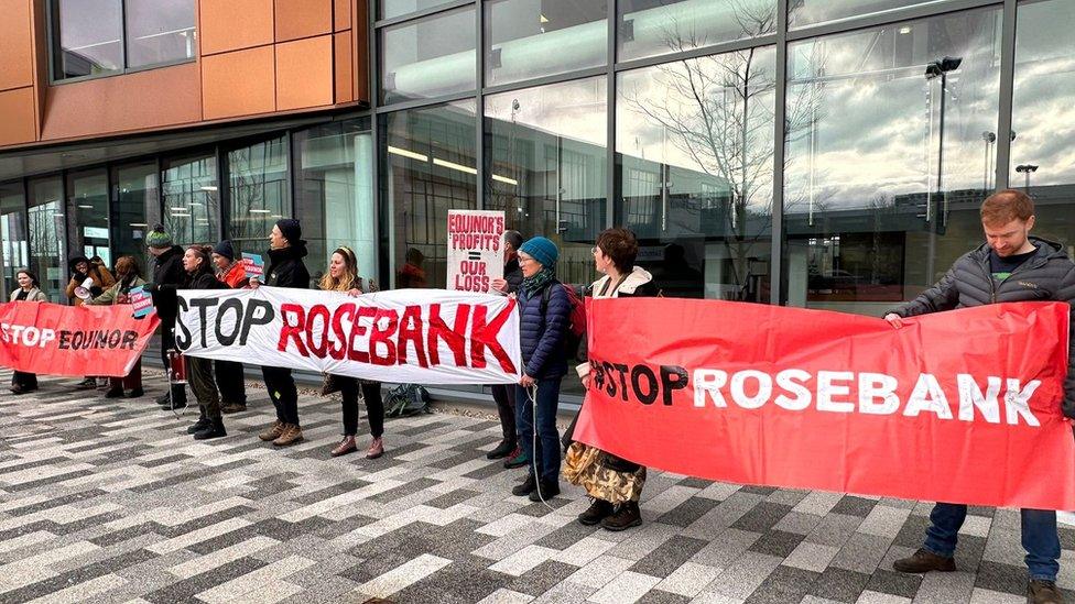 Protestors in Aberdeen