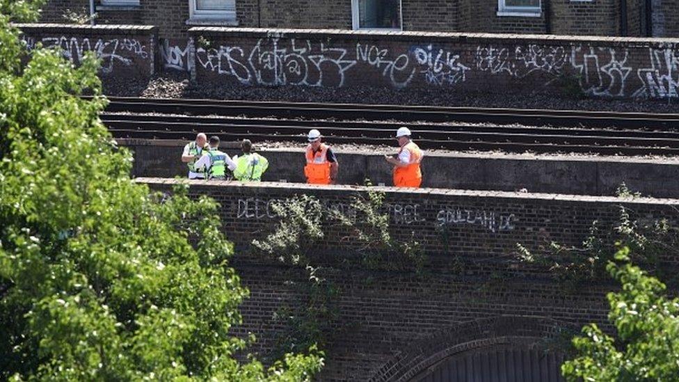 Police officers at the scene