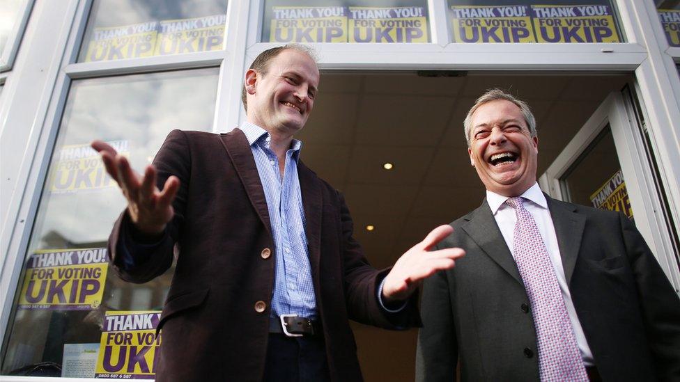 Douglas Carswell and Nigel Farage campaigning in 2014