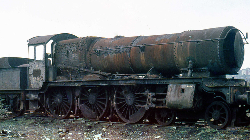 Olton Hall at Woodham's scrapyard in 1980