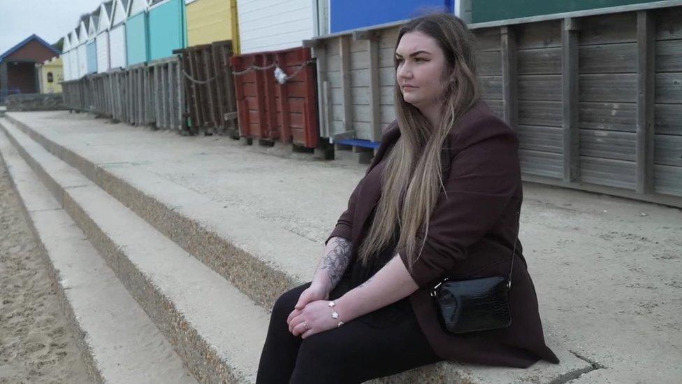 Lauren-Eden Sullivan looks out to the sea