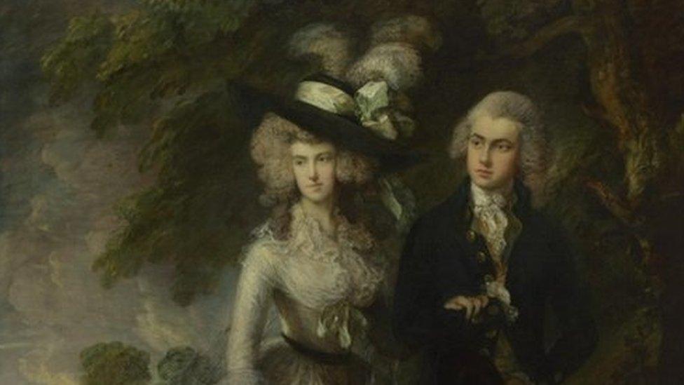 Mr and Mrs. Hallett or The morning walk, by Thomas Gainsborough