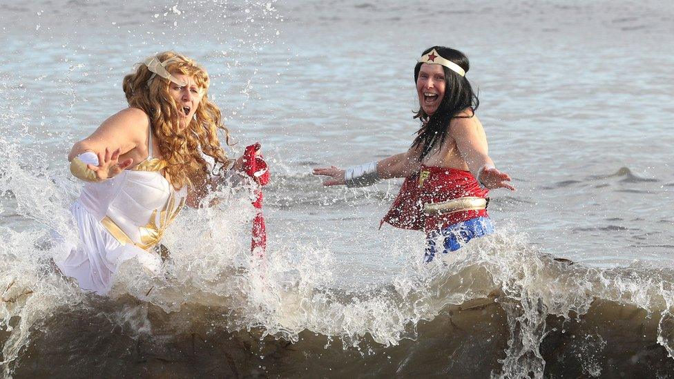 Whitley Bay New Year dip