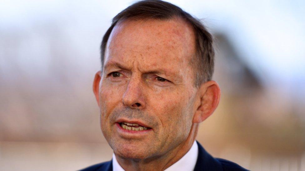 Former Prime Minister Tony Abbott speaks at a press conference at Parliament House in Canberra, Australian Capital Territory, Australia, 04 September 20