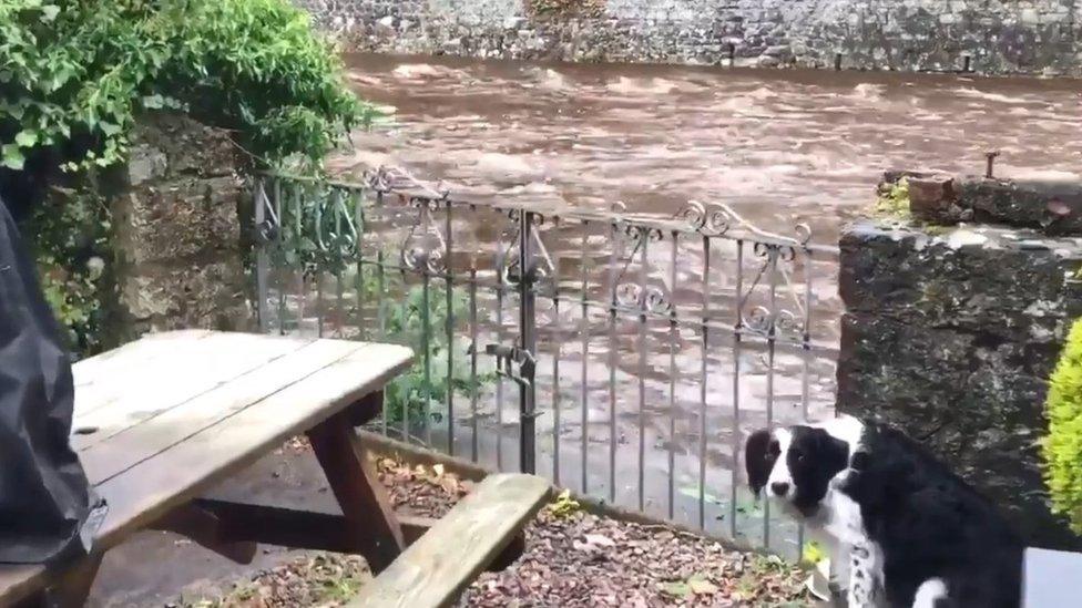 Heavy rains in the Glens of Antrim swelled this river in Glenarm