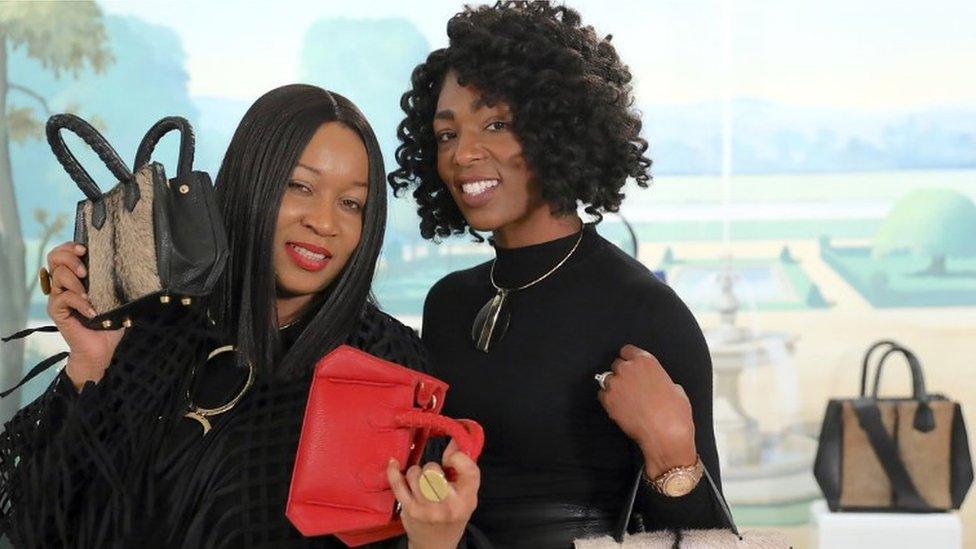 Branding consultant, Uche Pezard (left) and bag designer Aprelle Duany (Right)