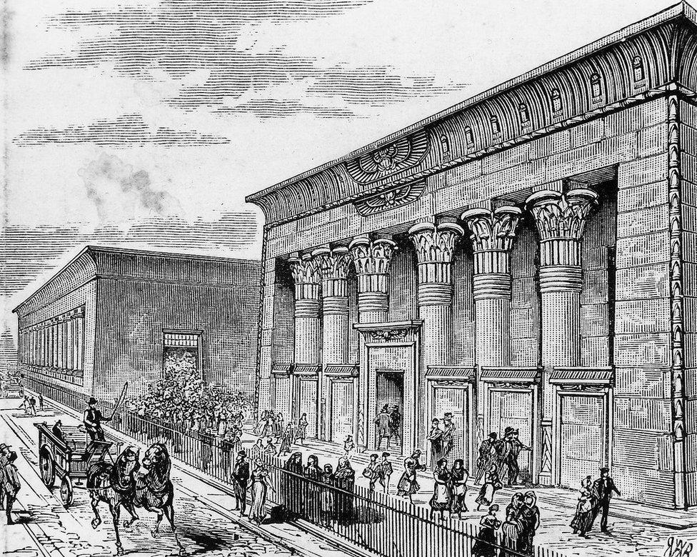 Engraving of Temple Works, Leeds