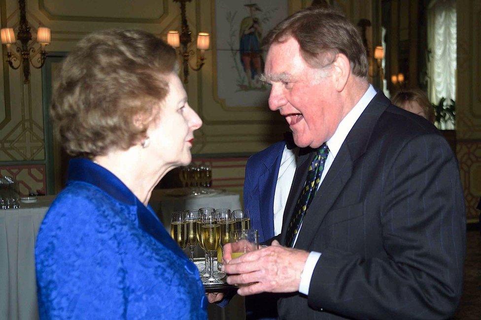 Lady Thatcher and Sir Bernard Ingham