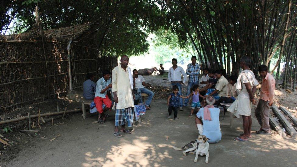 Residents of Kabeera Dhaap village