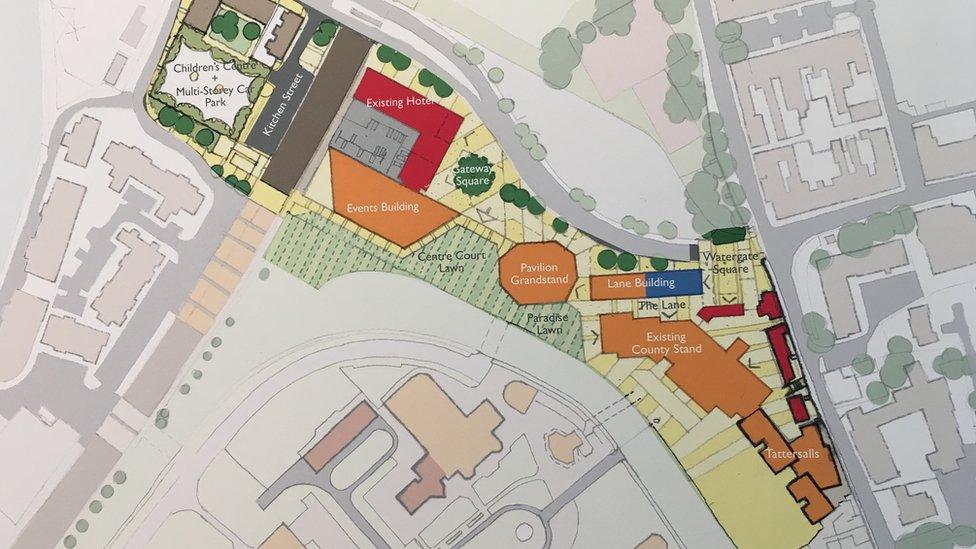 Plan of the new grandstand and conference venue