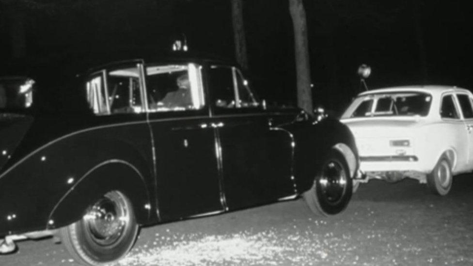 Princess Anne's car on The Mall 1974