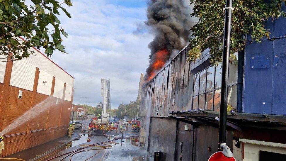 Fire at former nightclub