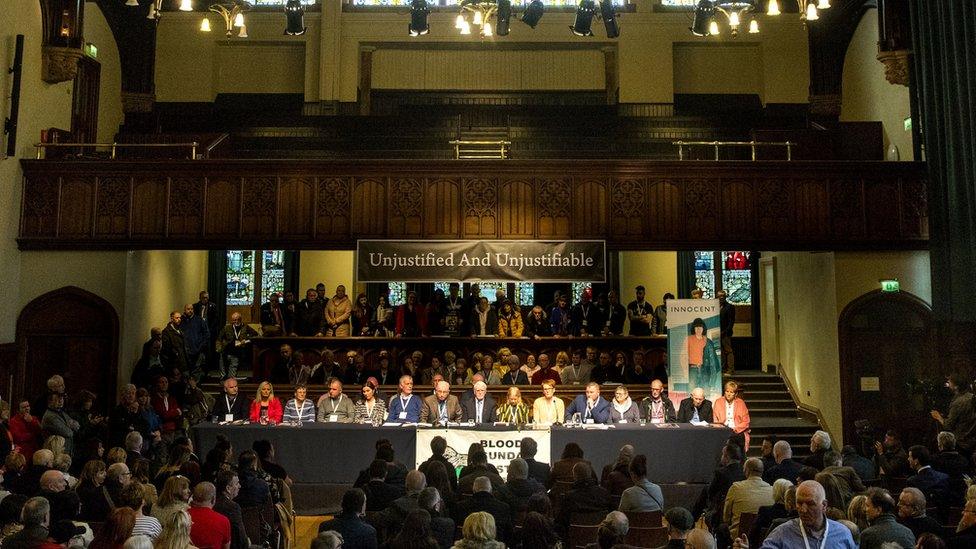 Families held a press conference in the Guildhall