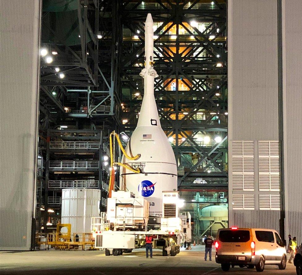 Orion at the VAB