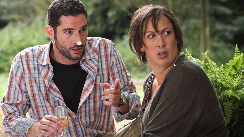 Tom Ellis and Miranda Hart