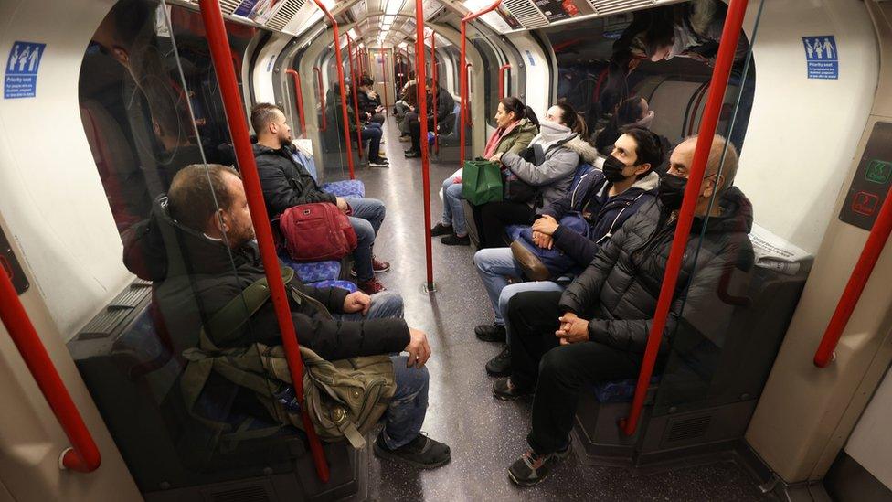 Passengers on tube