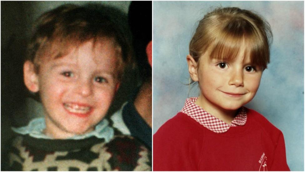 Jamie Bulger (left) and Sarah Payne (right)