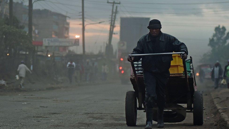 Early morning smog in Nairobi