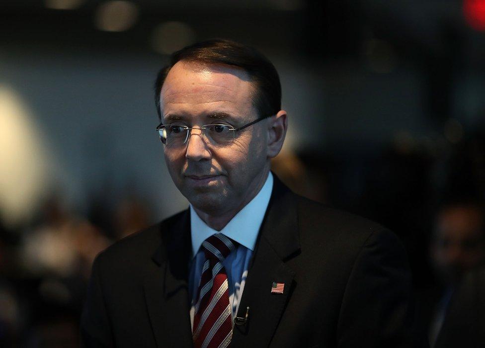 US Deputy Attorney General Rod Rosenstein in Washington, 29 January