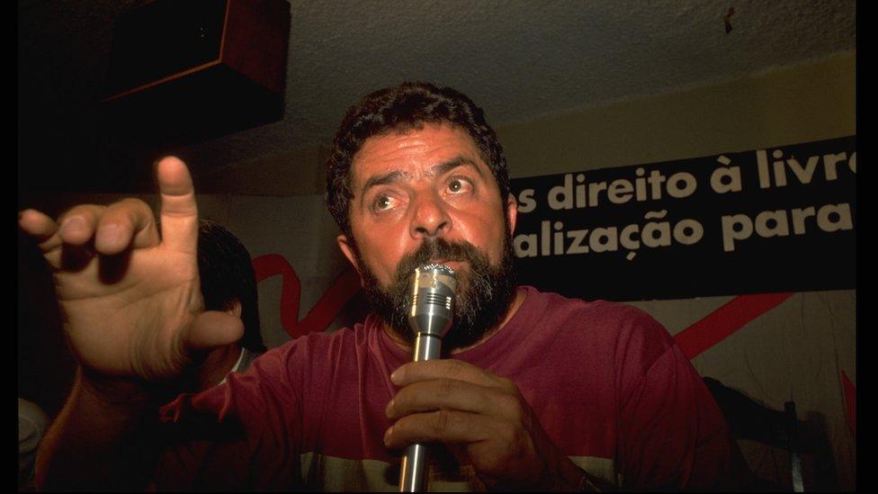 Brazil's Lula pictured early in his political career