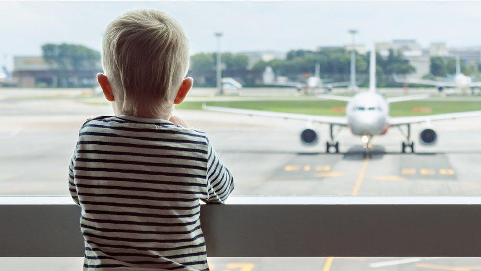 Child at airport