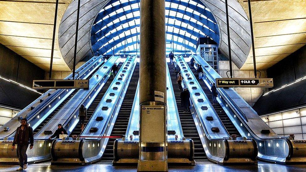 Canary Wharf station.