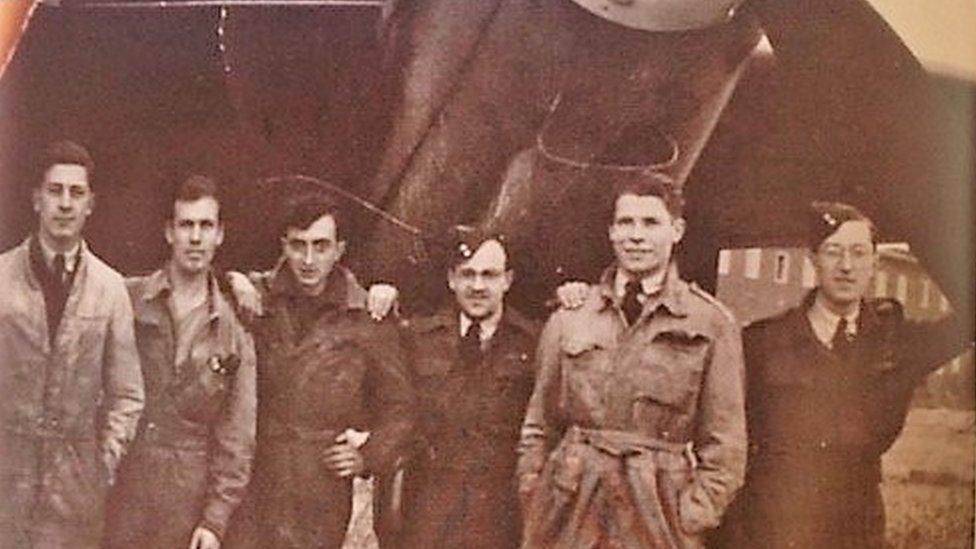 George Pritchard, second right, and fellow members of the RAF's Photographic Reconnaissance Unit