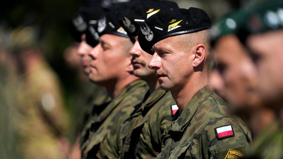 Polish soldiers in uniform