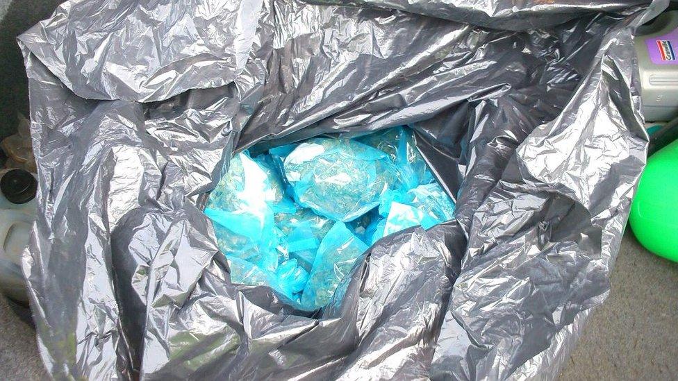 Bag full of cannabis