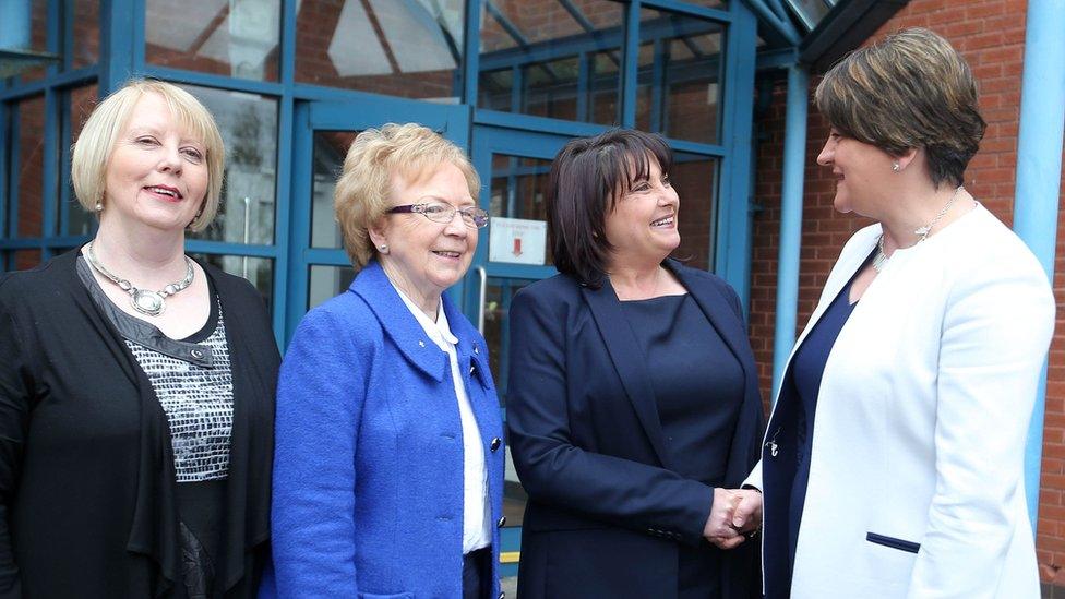 Arlene Fosters meets representatives from Our Lady's Grammar School in Newry