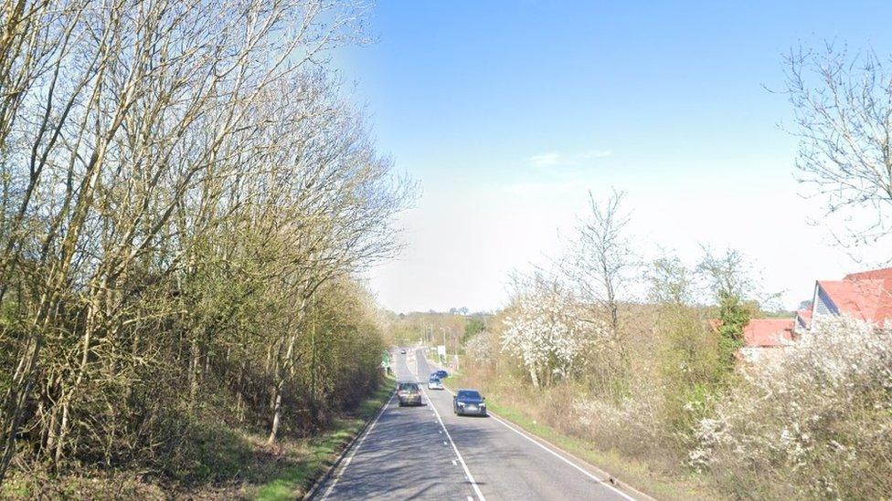 The A120 at Standon Hill, Hertfordshire